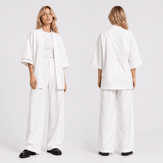 Beyaz Unisex Kimono - Afterbase