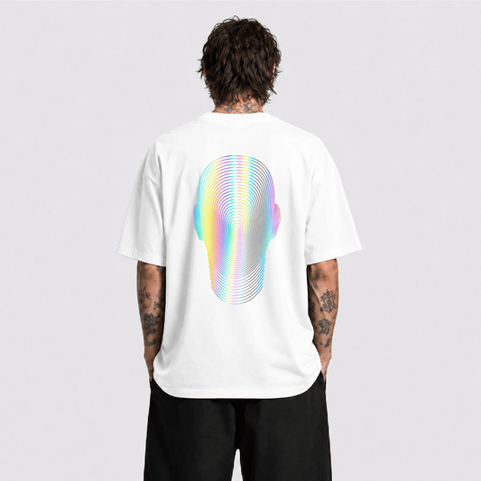 Dimension Reflektörlü Oversize Unisex Tişört - Afterbase