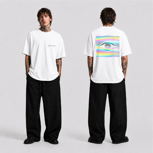 Drop Eye Reflektörlü Oversize Unisex Tişört