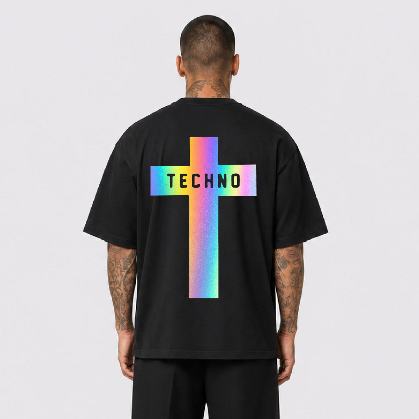 Technocross Reflektörlü Oversize Unisex Tişört