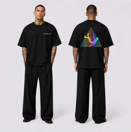 Afterbase Logo Reflektörlü Oversize Unisex Tişört
