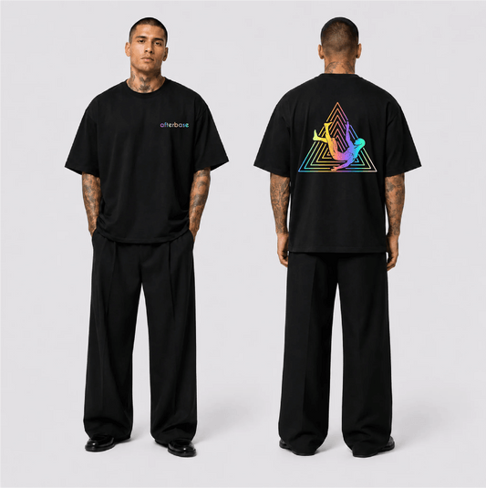Afterbase Logo Reflektörlü Oversize Unisex Tişört - Afterbase