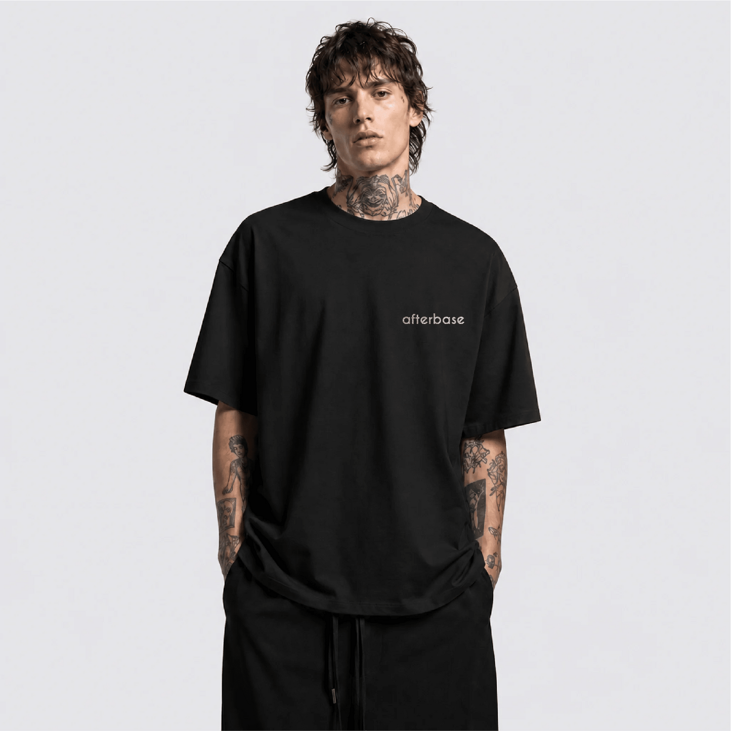 DJ Skull Reflektörlü Oversize Unisex Tişört - Afterbase