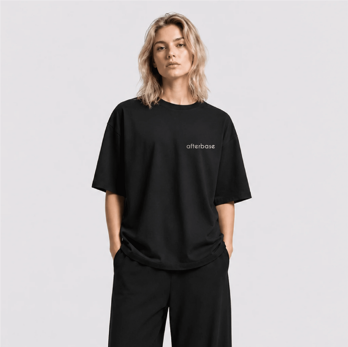 Acid Smile Reflektörlü Oversize Unisex Tişört - Afterbase