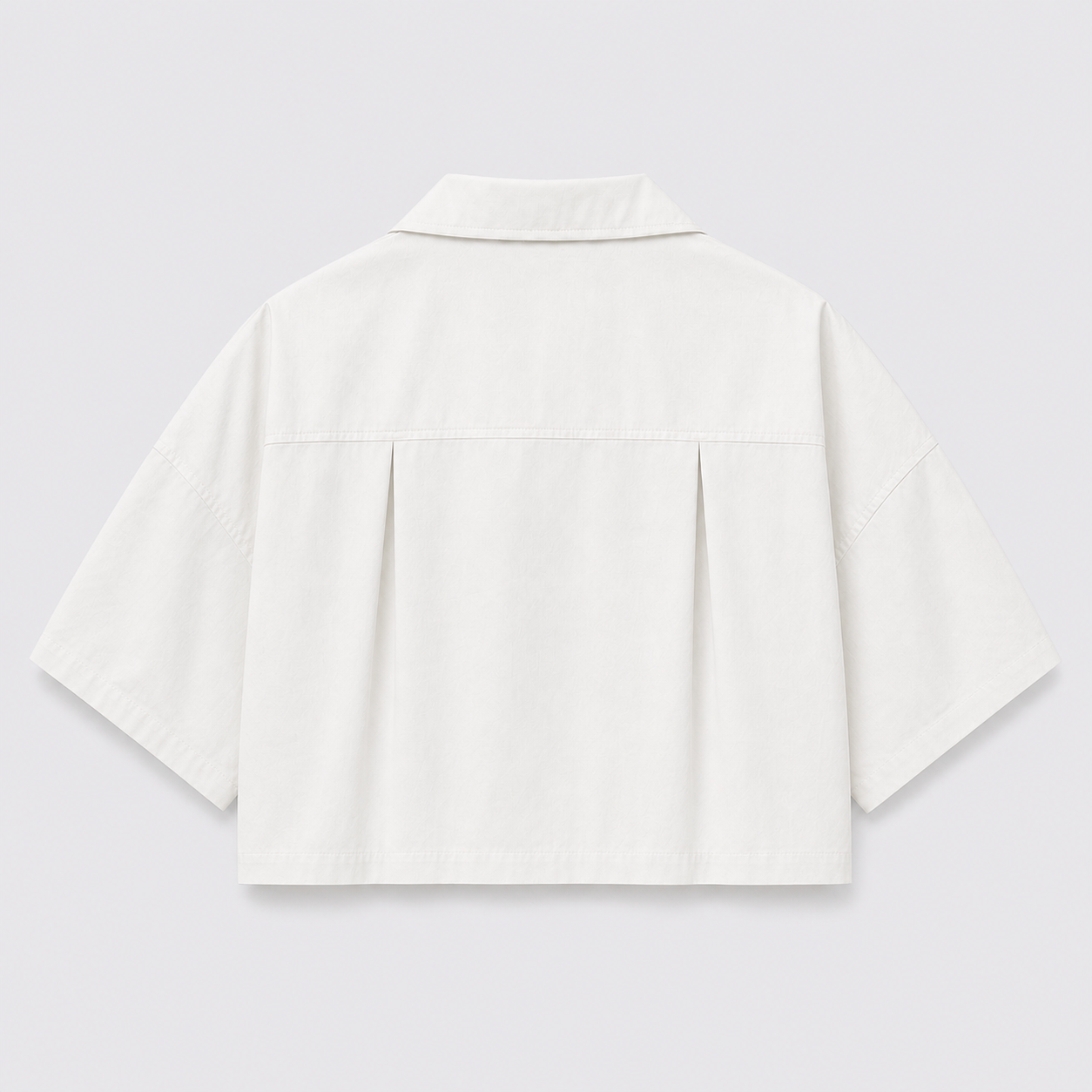 Afterbase beyaz crop gömlek arka görünüm modelsiz