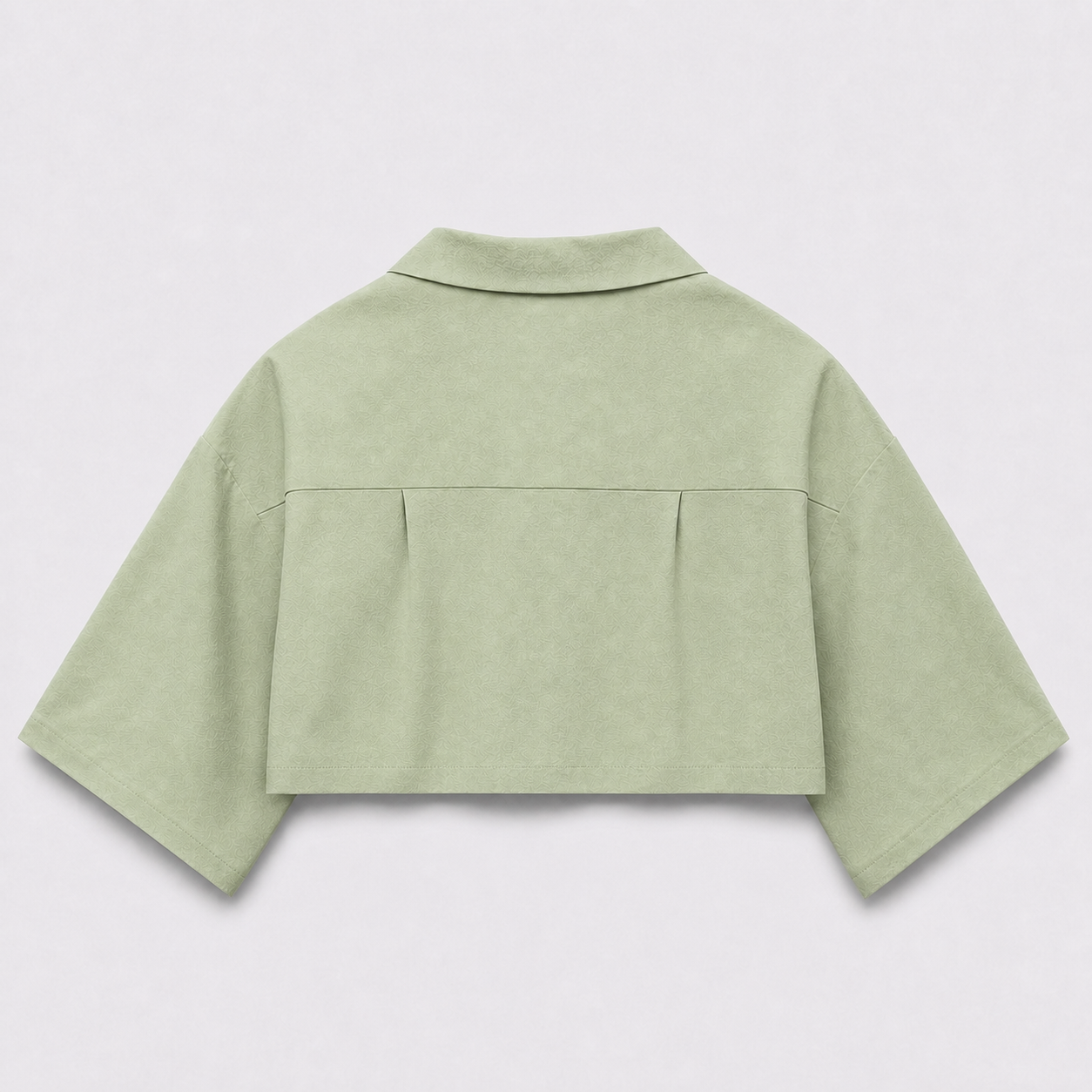 Afterbase mint yeşil crop gömlek arka görünüm modelsiz
