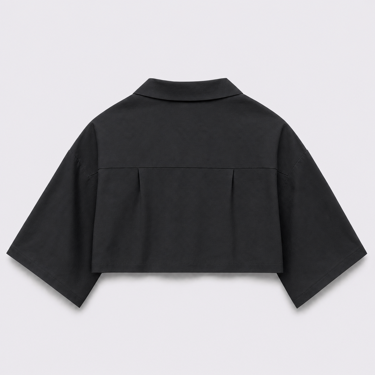 Afterbase siyah crop gömlek arka görünüm modelsiz