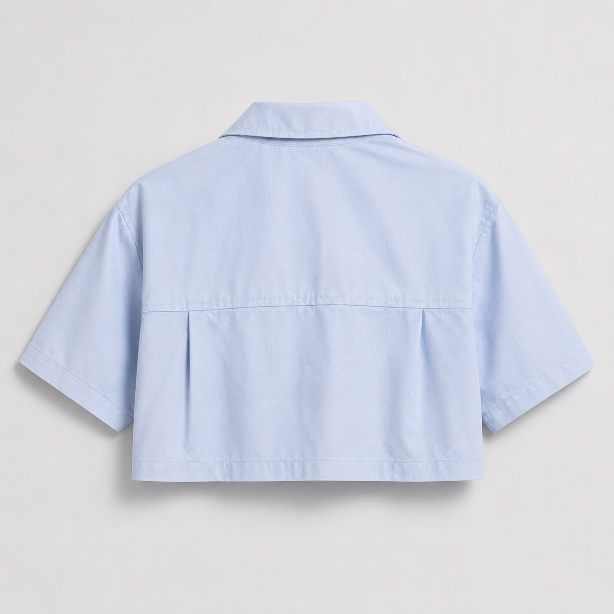 Afterbase Buz Mavisi Crop Gömlek modelsiz arka görünüm