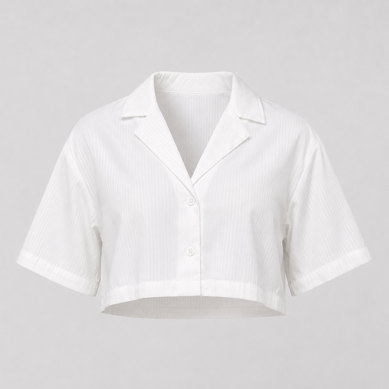 Afterbase Koyu Ekru Crop Gömlek modelsiz ön görünüm