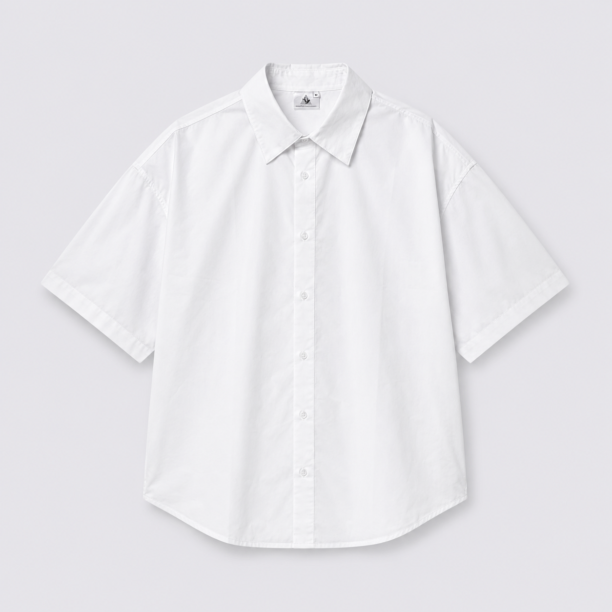 Afterbase Beyaz Oversize Erkek Gömlek modelsiz arka görünüm