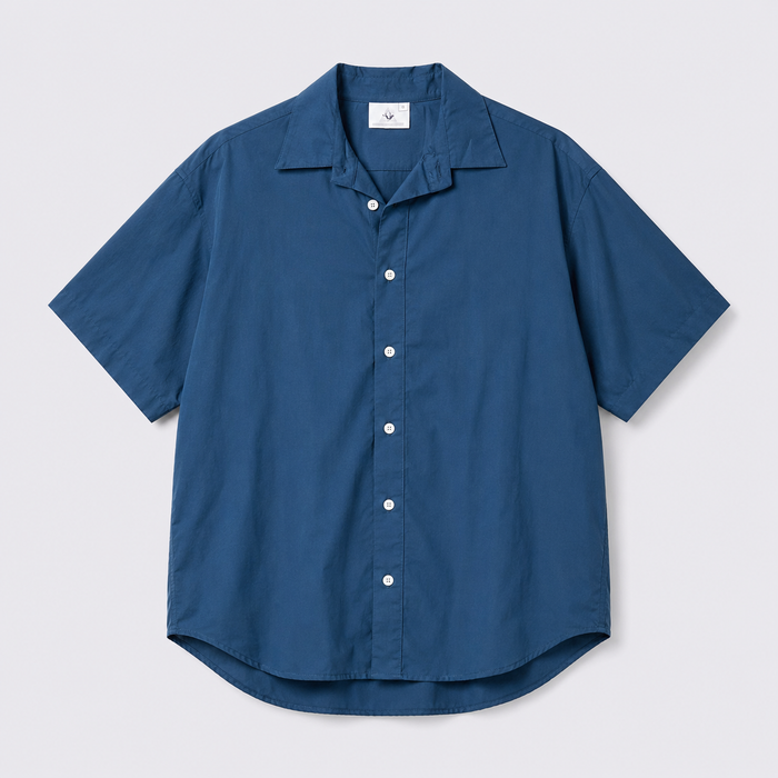 Afterbase İndigo Oversize Erkek Gömlek modelsiz arka görünüm