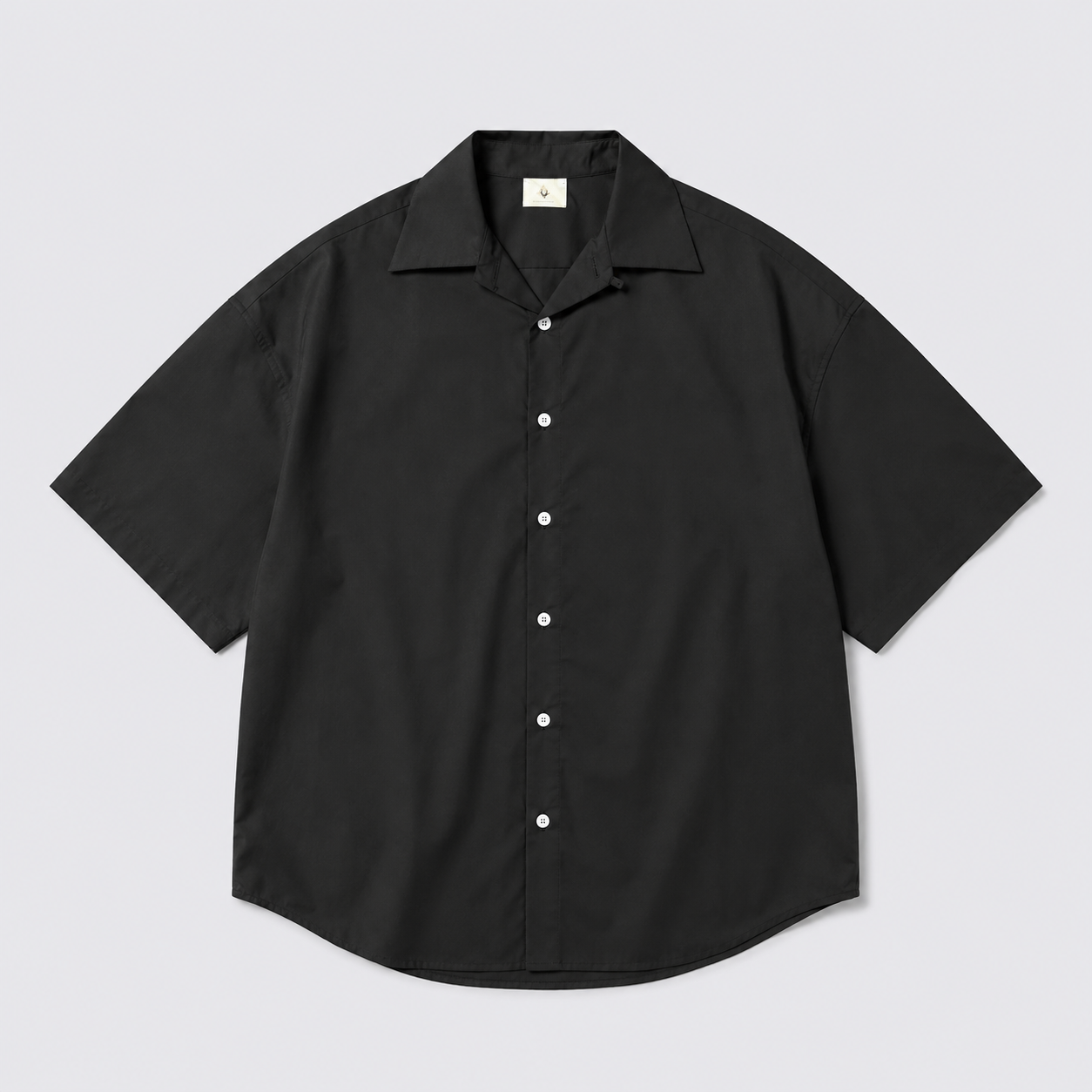 Afterbase Siyah Oversize Erkek Gömlek modelsiz arka görünüm