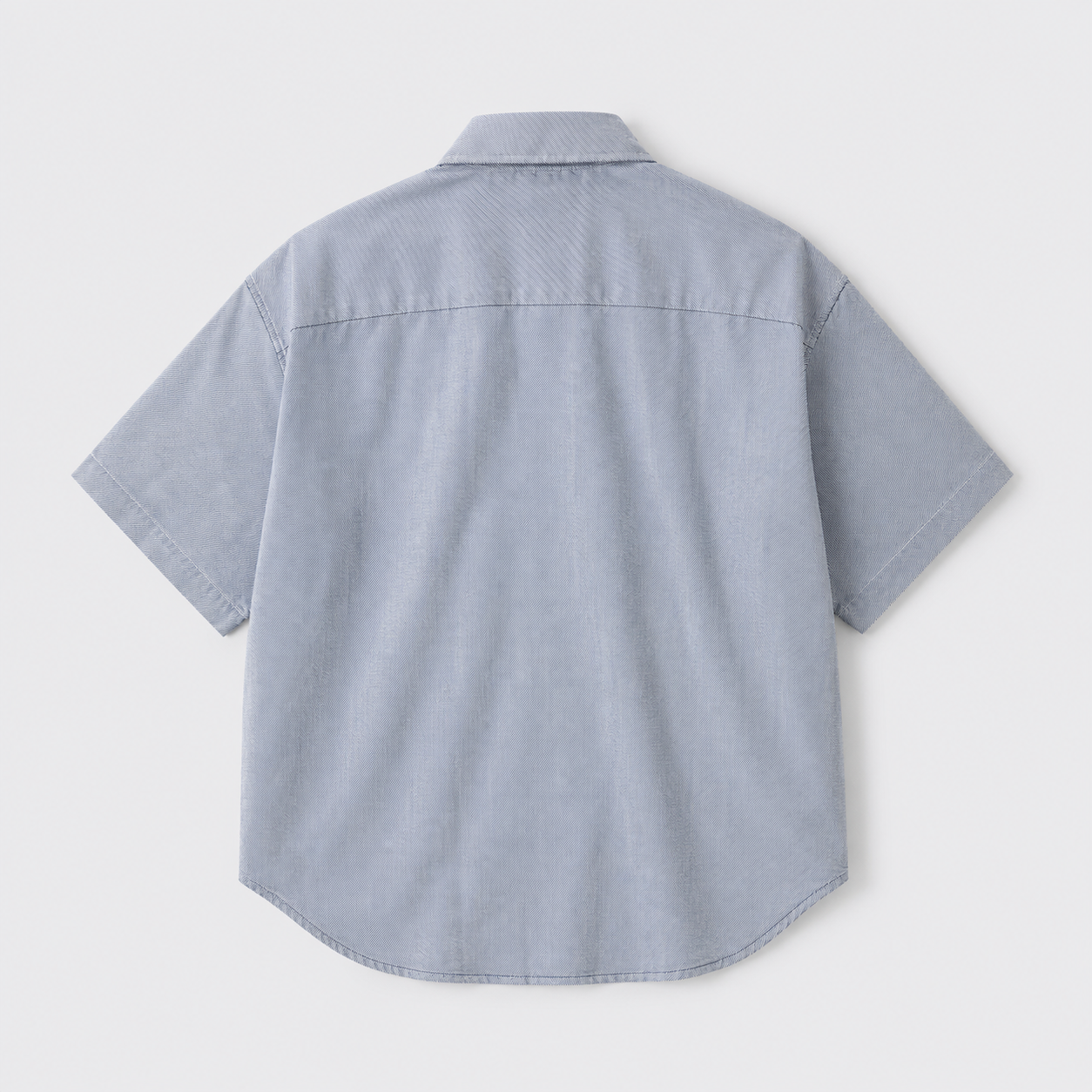 Afterbase Gri Kot Desenli Oversize Erkek Gömlek model üzerinde ön ve arka görünüm