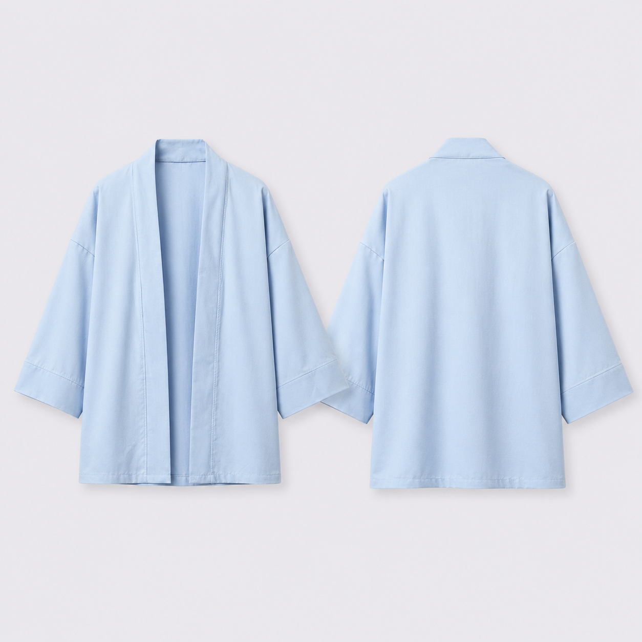 Afterbase Bebek Mavisi Unisex Kimono modelsiz ön ve arka ürün görünümü