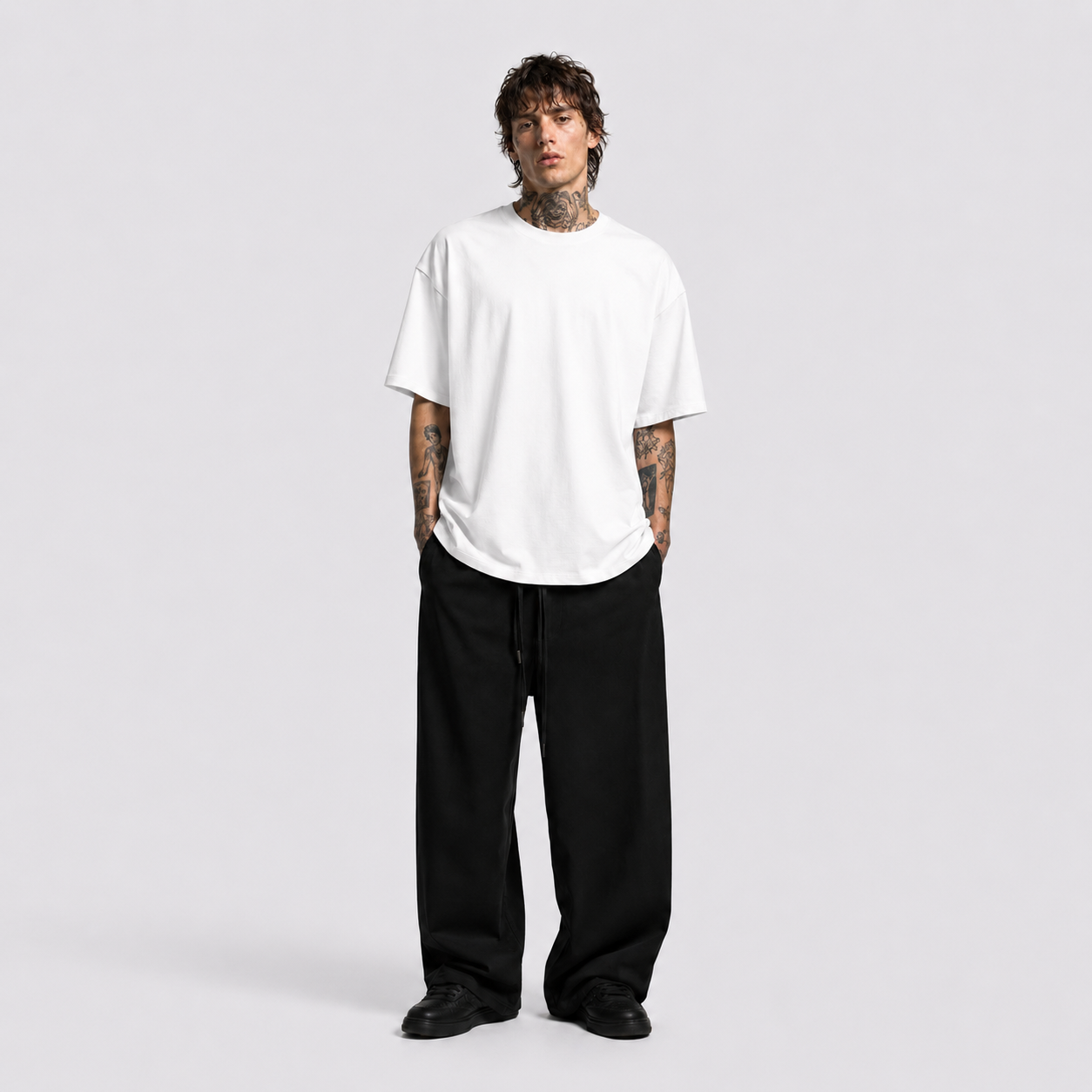 Beyaz Basic T-Shirt - Ön Görünüm