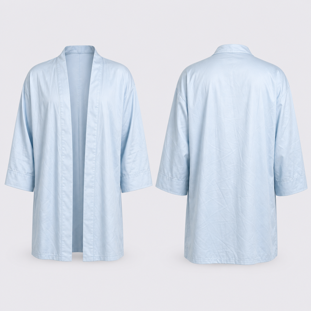 Afterbase Buz Yeşili Unisex Kimono modelsiz ön ve arka ürün görünümü