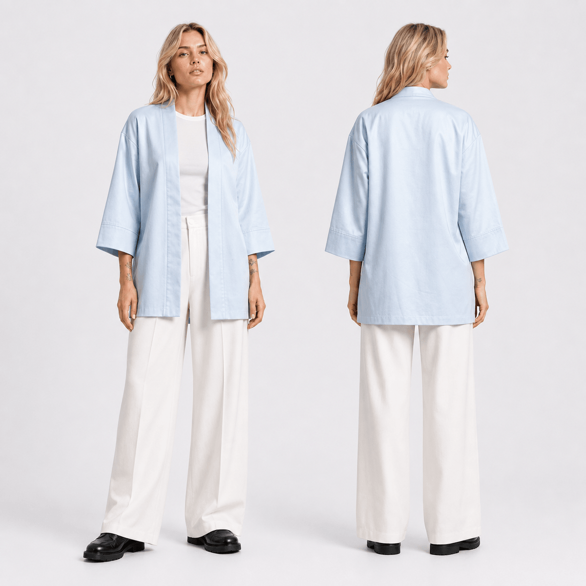 Buz Yeşili Unisex Kimono