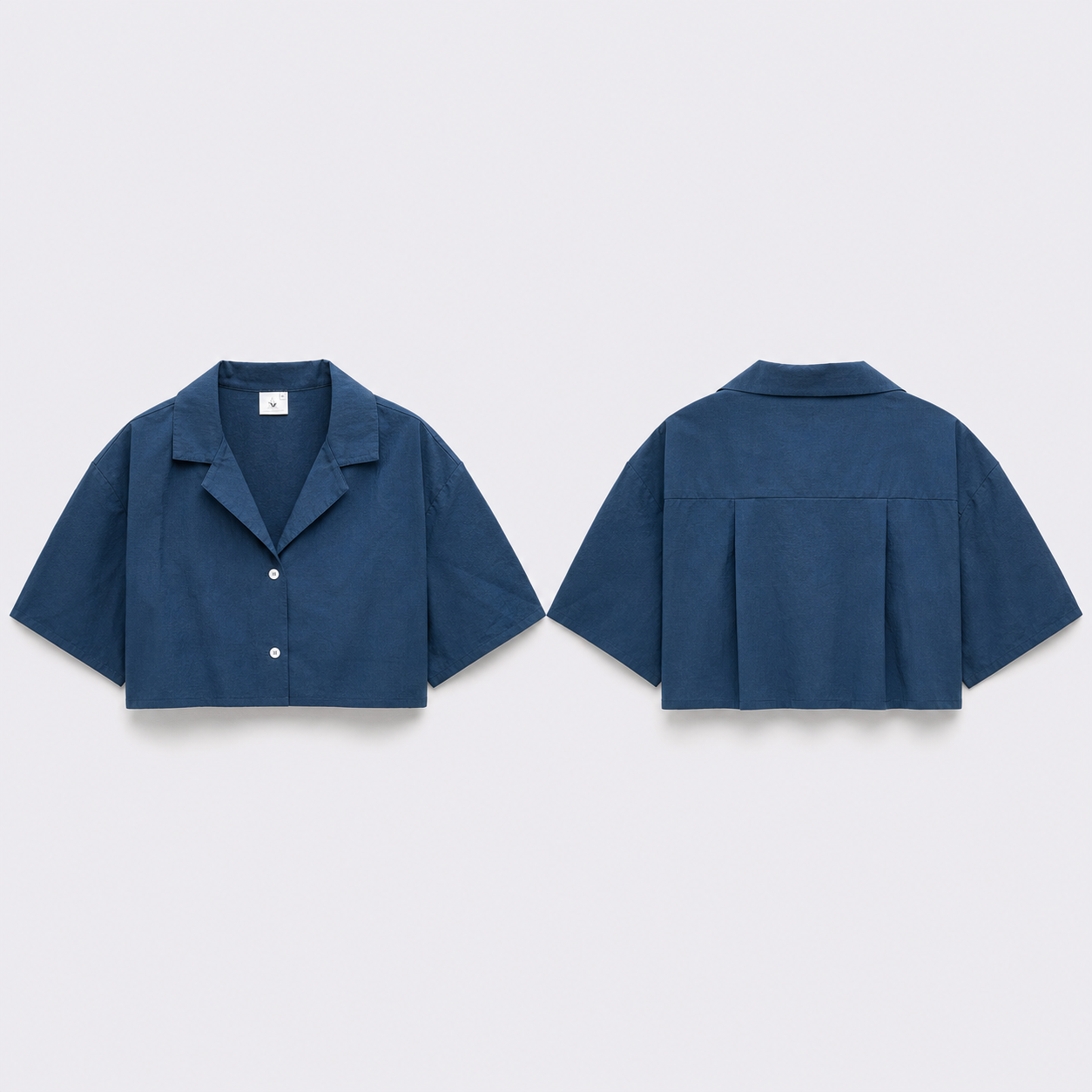Afterbase İndigo Crop Gömlek modelsiz arka görünüm