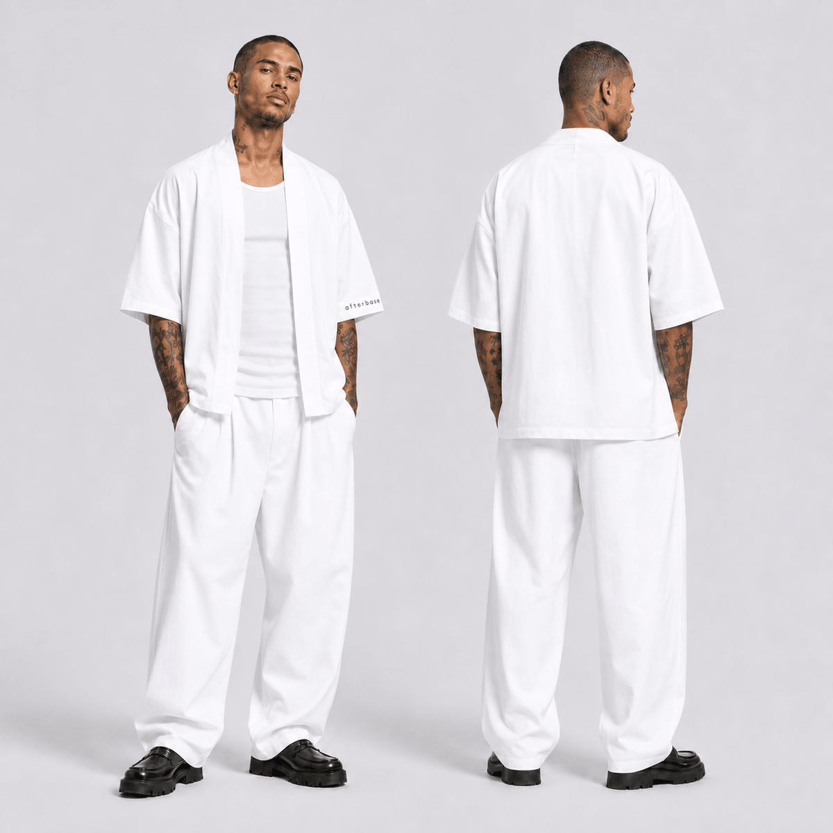 Beyaz Unisex Kimono