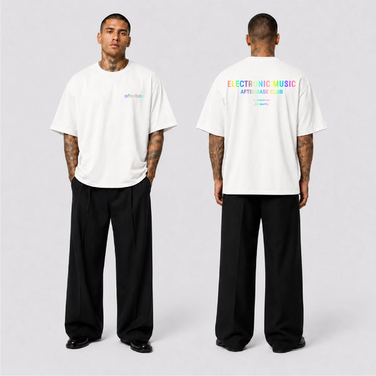 Electronic Music Reflektörlü Oversize Unisex Tişört