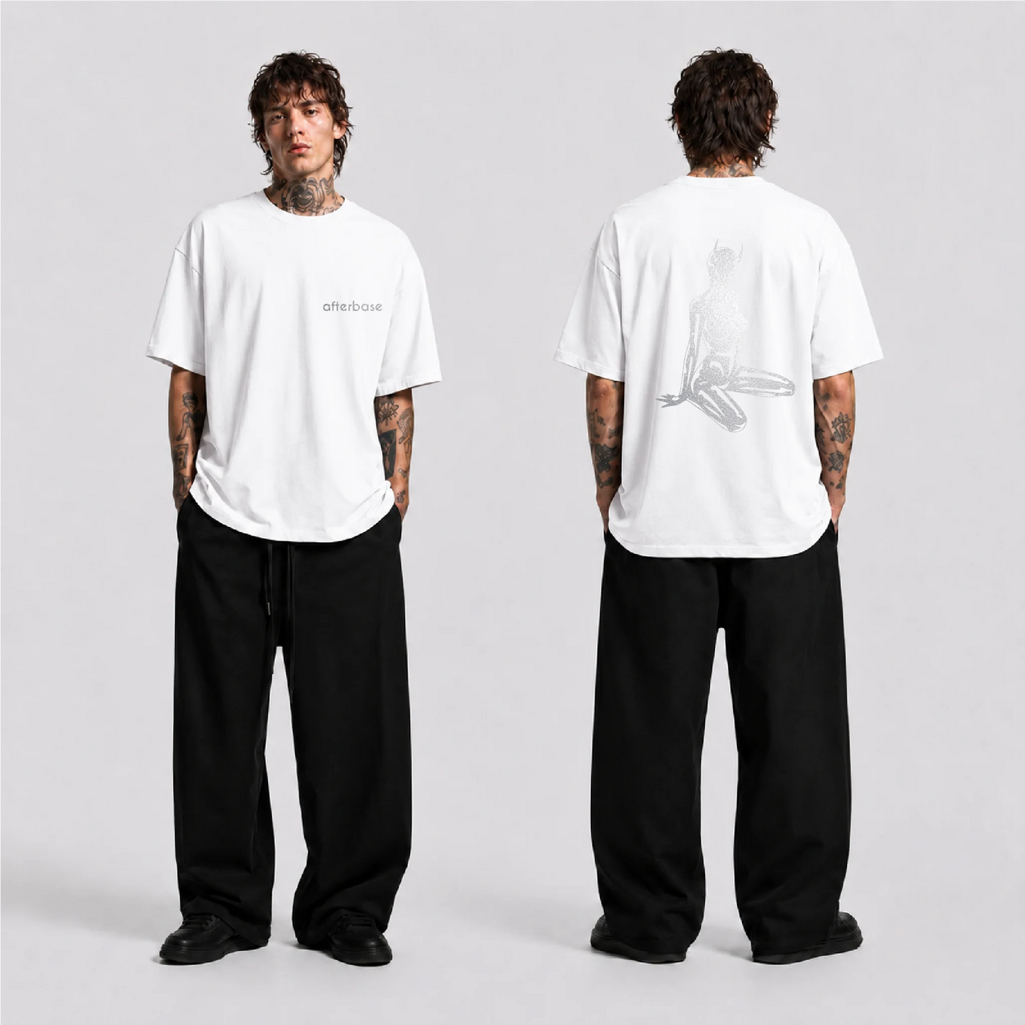 Devil Girl Reflektörlü Oversize Unisex Tişört