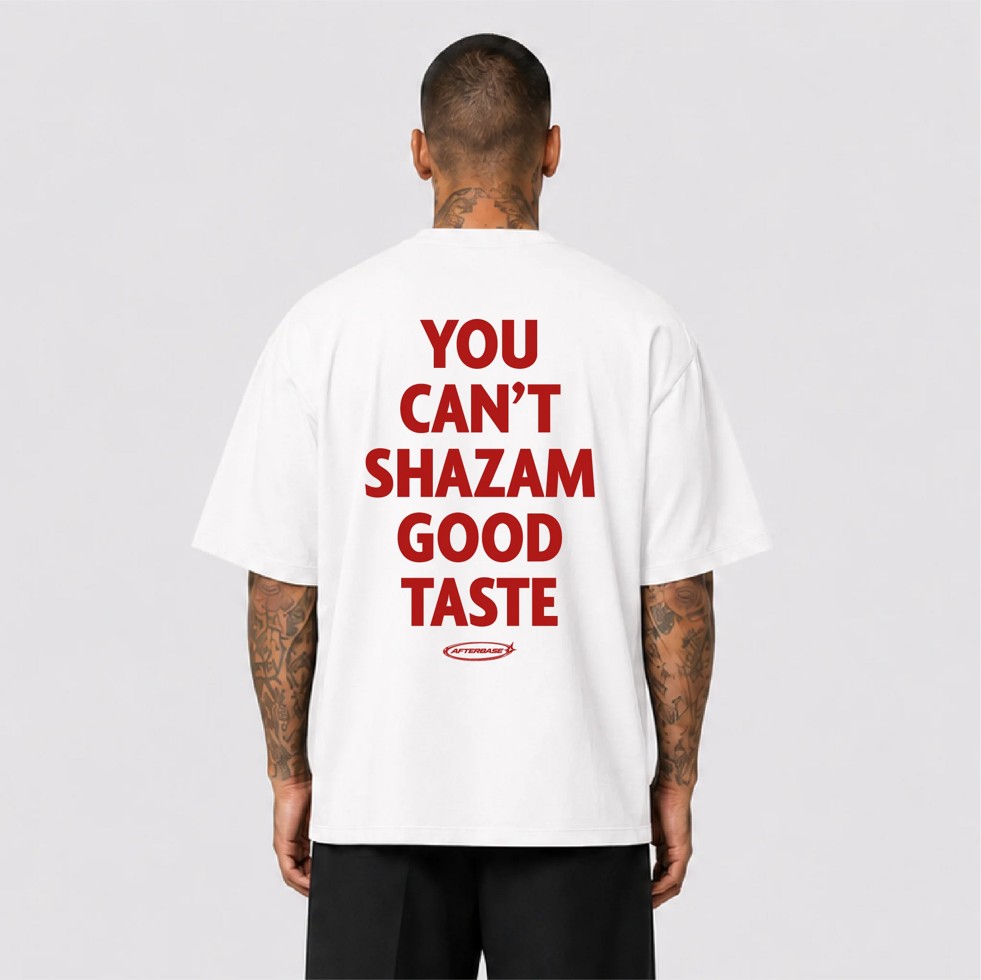 Afterbase You Can't Shazam Good Taste oversize tişört - erkek model