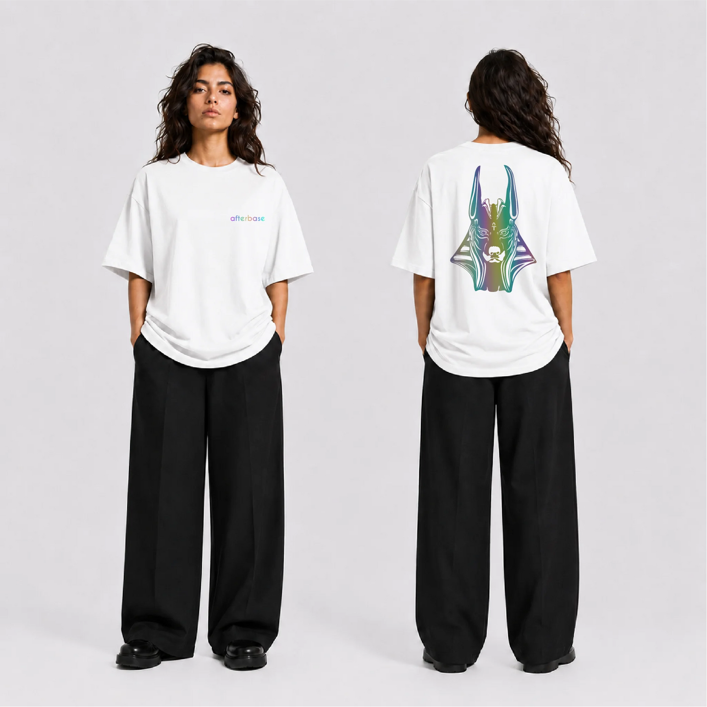 Anubis Reflektörlü Oversize Unisex Tişört