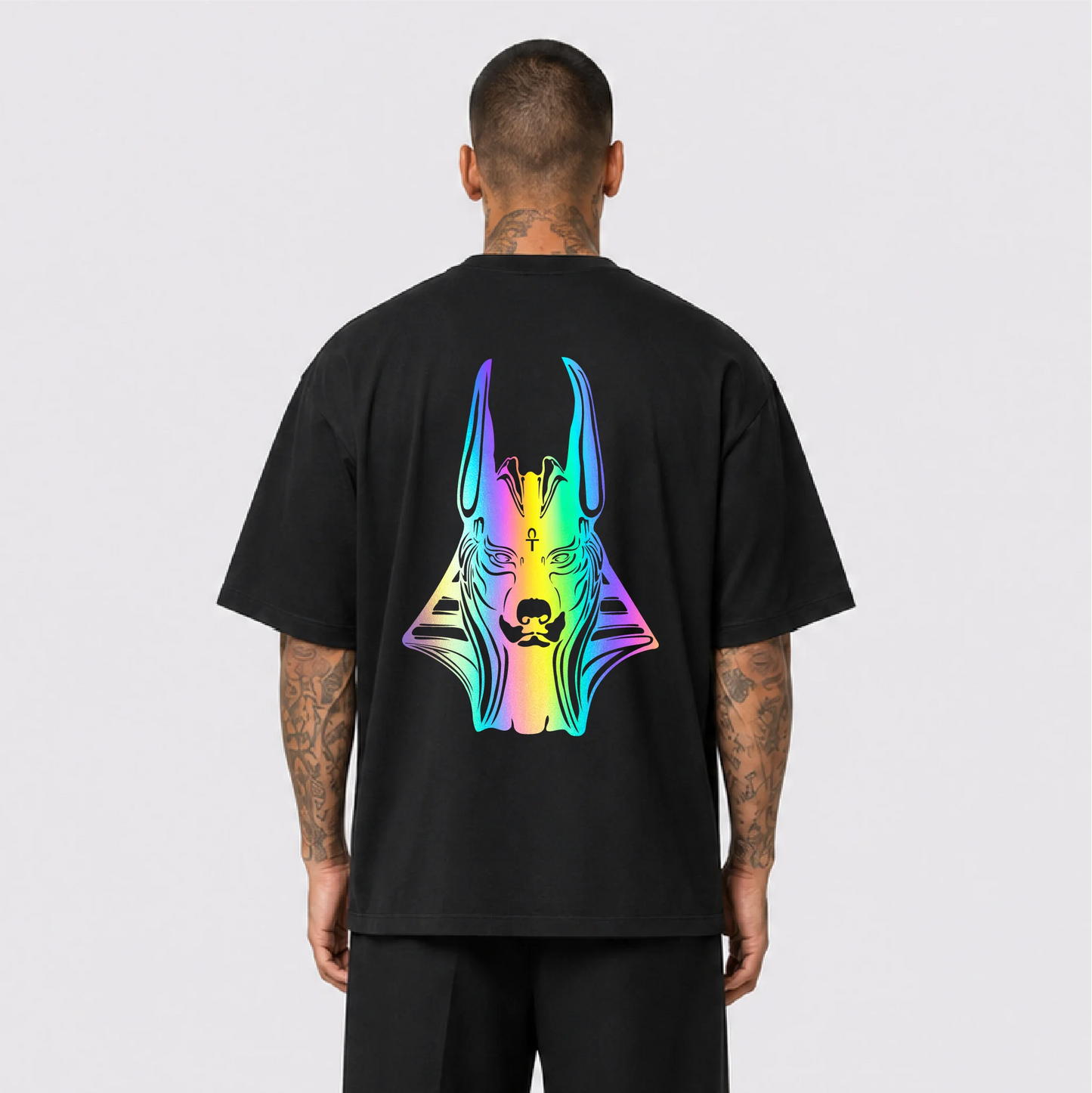 Anubis Reflektörlü Oversize Unisex Tişört