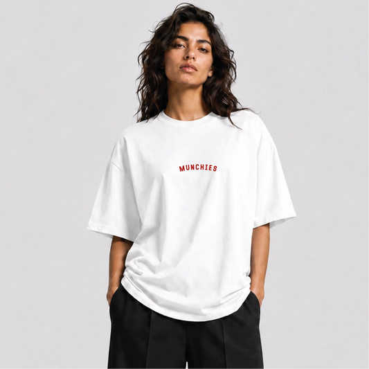 Afterbase Munchies oversize tişört - kadın model