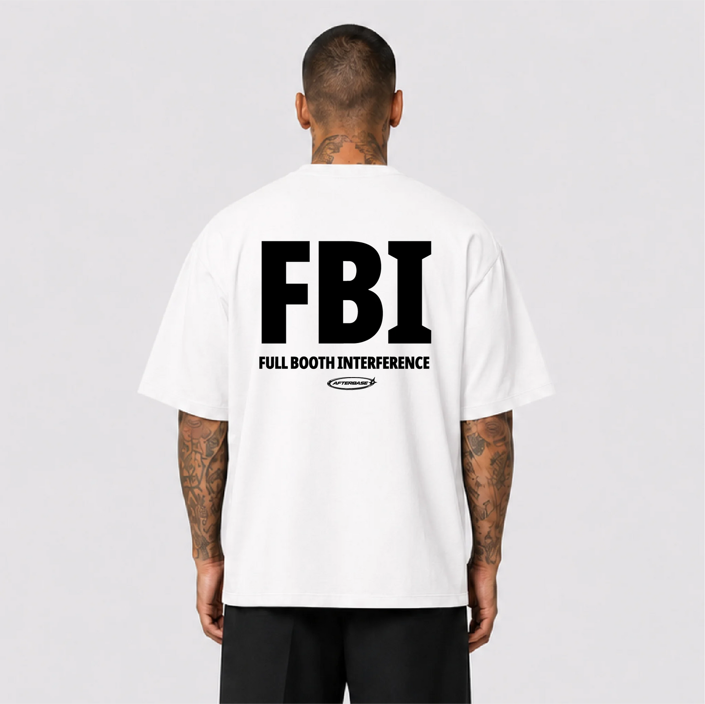 Afterbase FBI – Full Booth Interference oversize tişört - erkek model