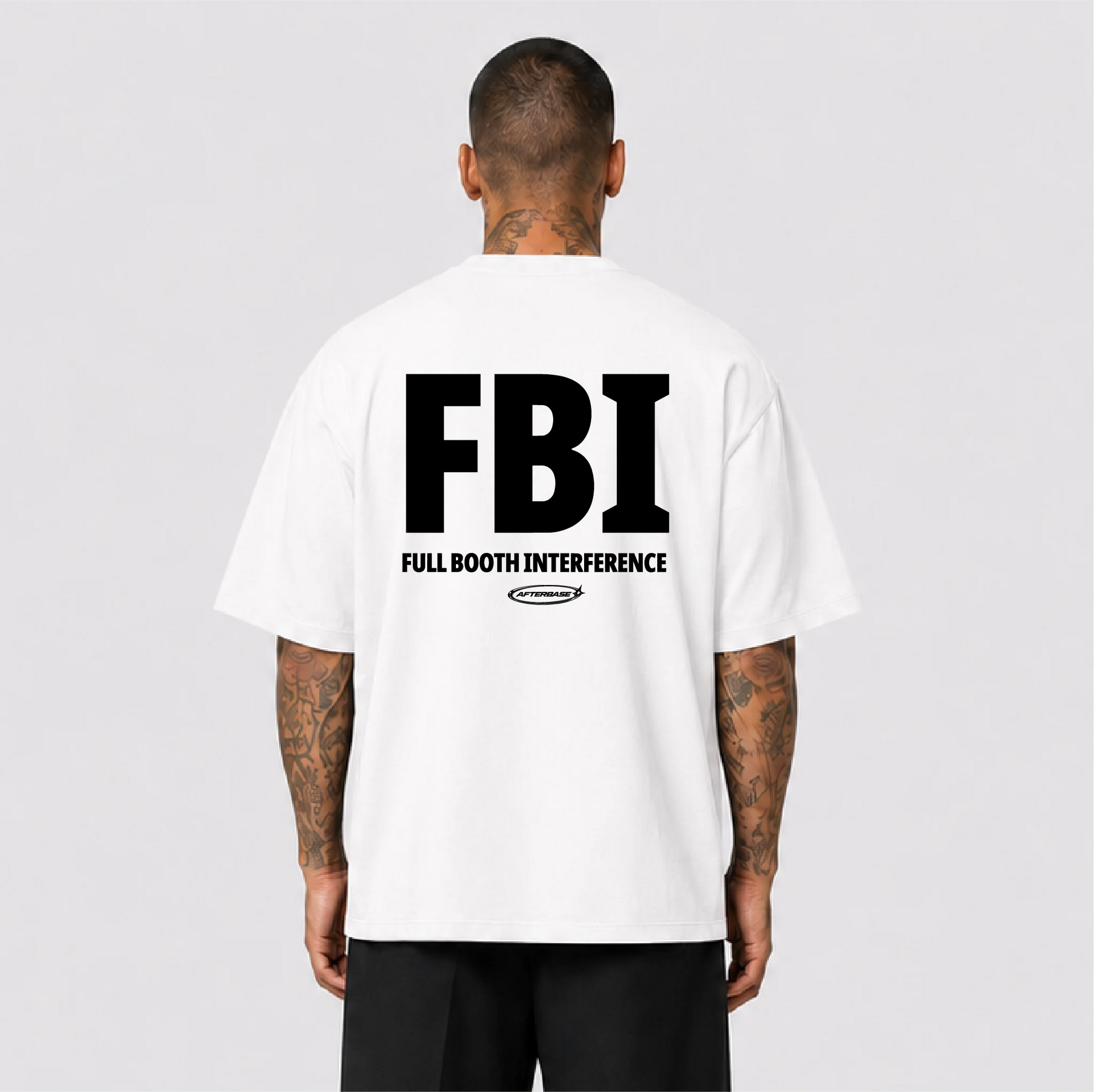 Afterbase FBI – Full Booth Interference oversize tişört - erkek model