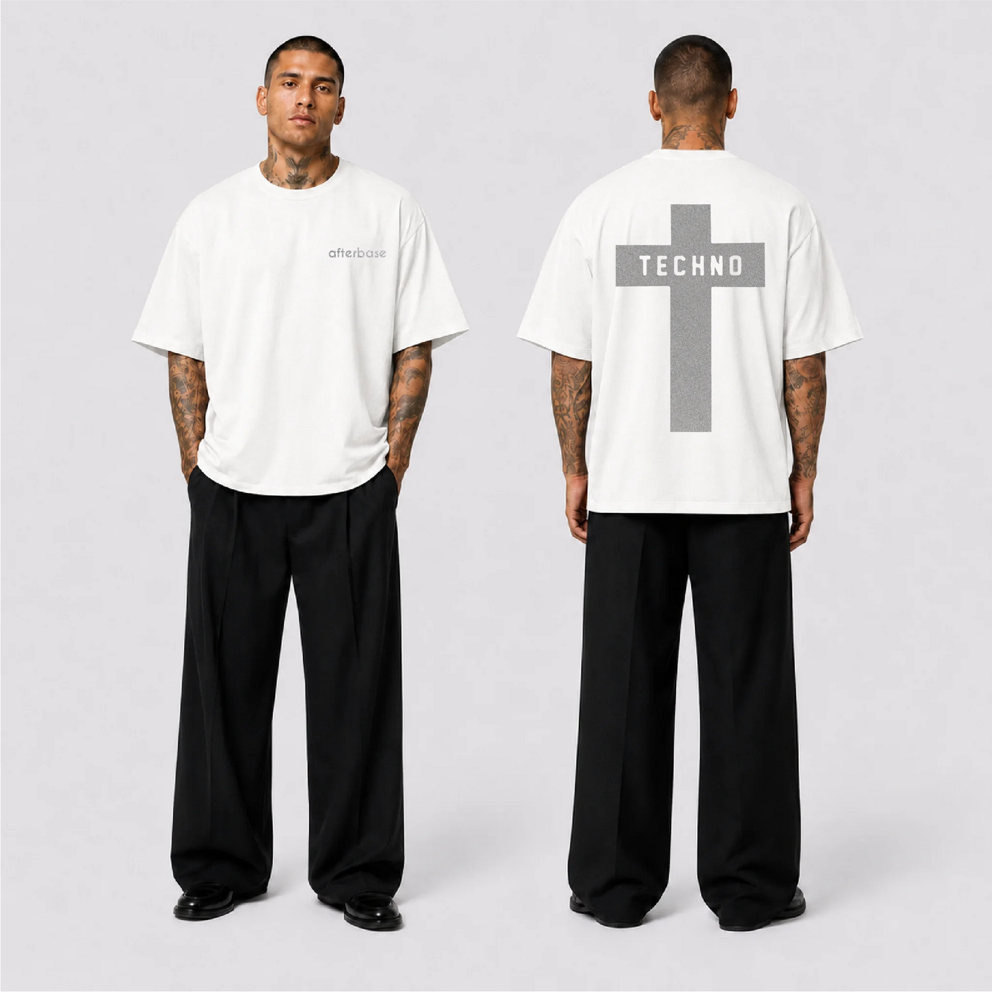 Technocross Reflektörlü Oversize Unisex Tişört