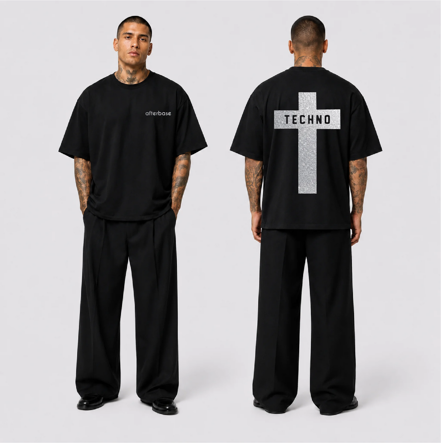 Technocross Reflektörlü Oversize Unisex Tişört