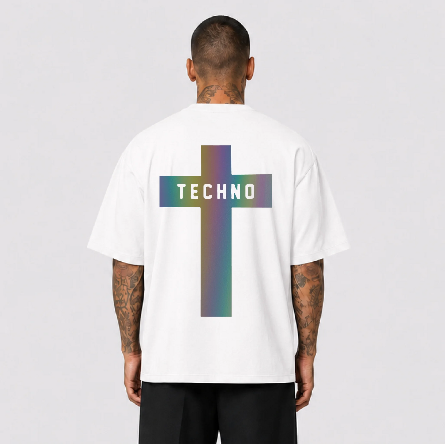 Technocross Reflektörlü Oversize Unisex Tişört