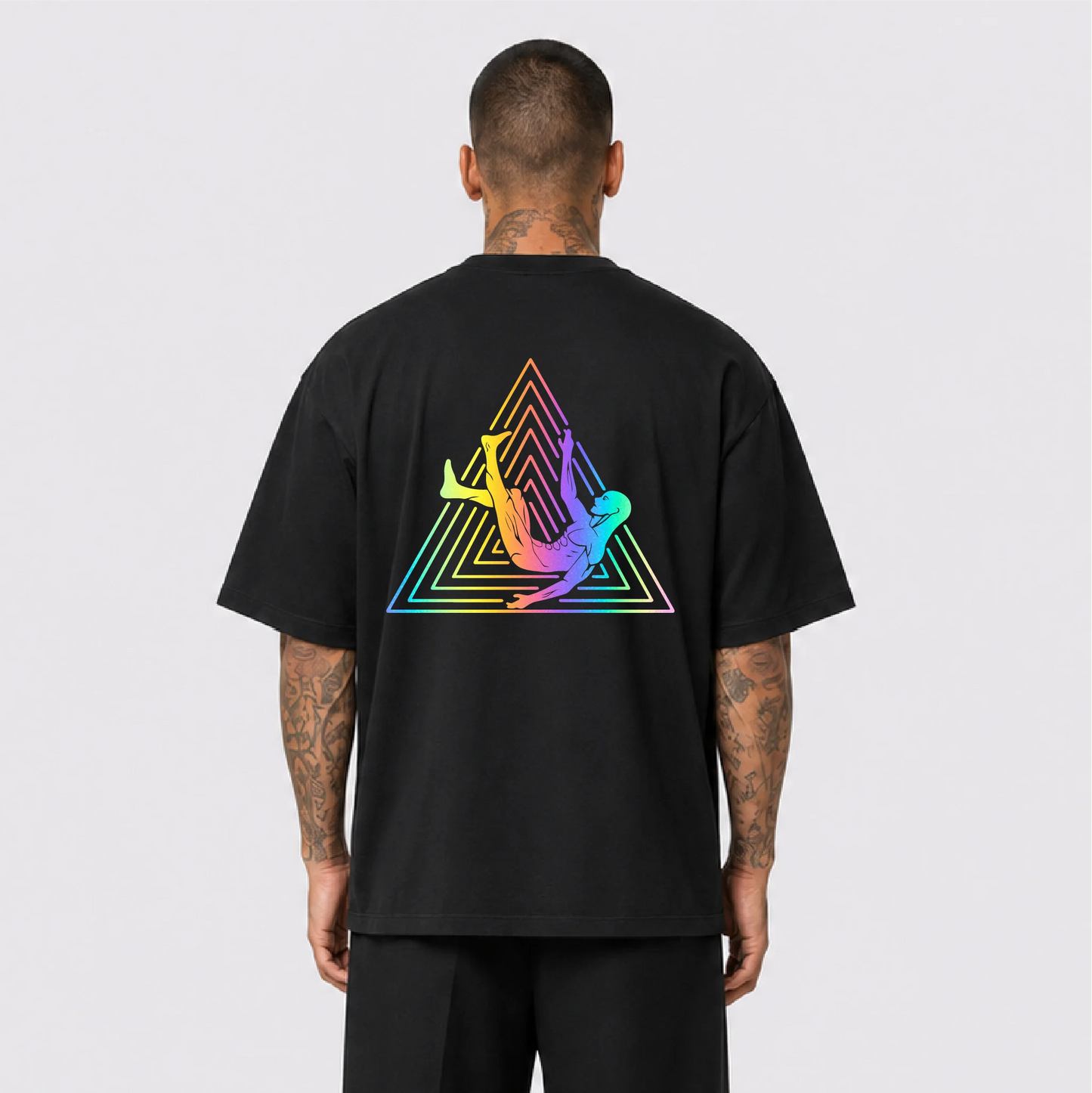 Afterbase Logo Reflektörlü Oversize Unisex Tişört