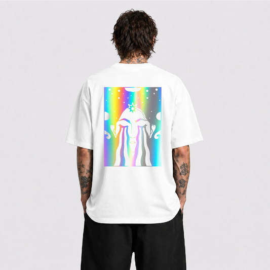 Acid Cry Reflektörlü Oversize Unisex Tişört