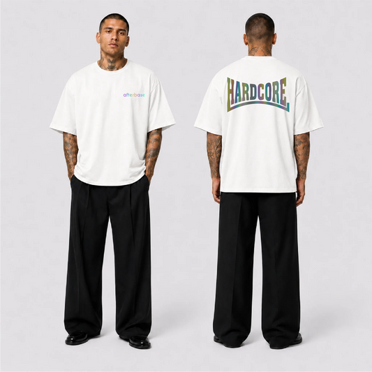 Hardcore Reflektörlü Oversize Unisex Tişört