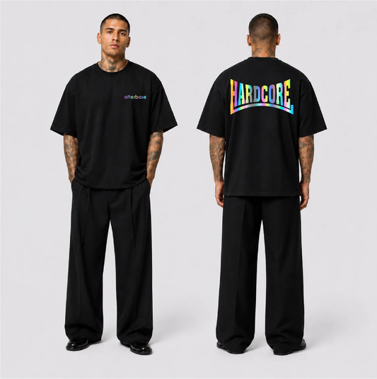 Hardcore Reflektörlü Oversize Unisex Tişört