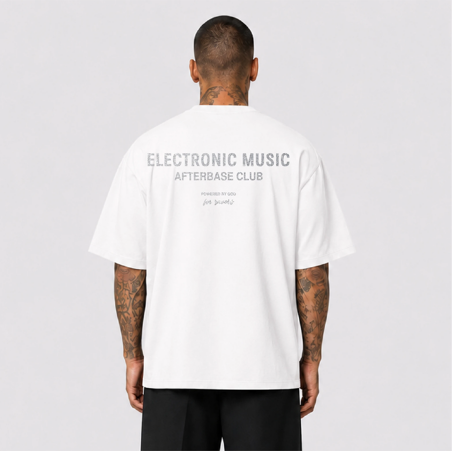 Electronic Music Reflektörlü Oversize Unisex Tişört