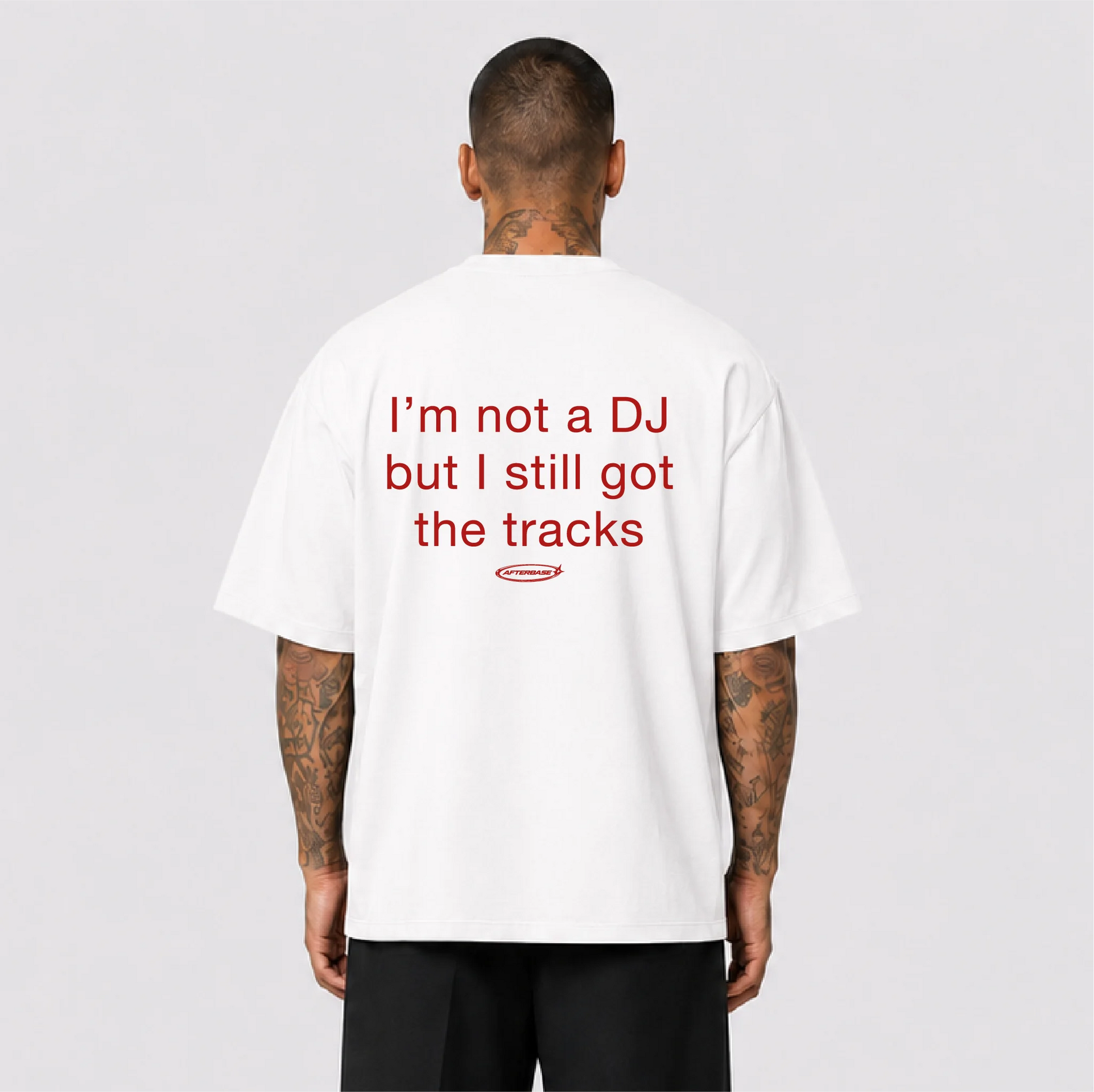 Afterbase I'm Not a DJ oversize tişört - erkek model
