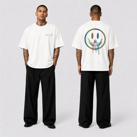 Jesus Smile Reflektörlü Oversize Unisex Tişört