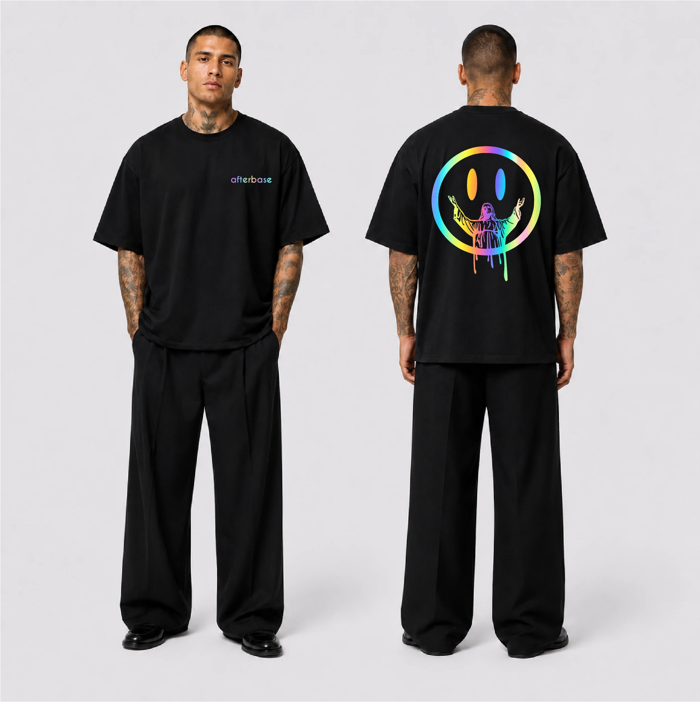 Jesus Smile Reflektörlü Oversize Unisex Tişört