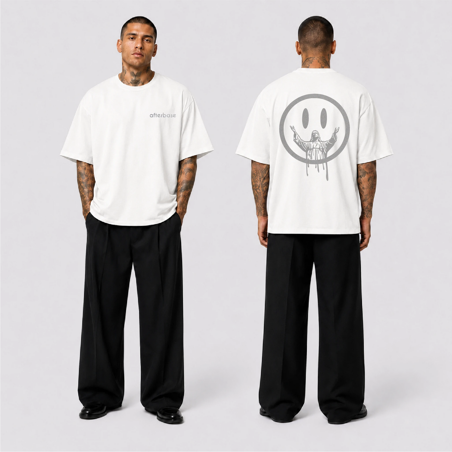 Jesus Smile Reflektörlü Oversize Unisex Tişört