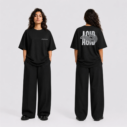 Acid Reflektörlü Oversize Unisex Tişört