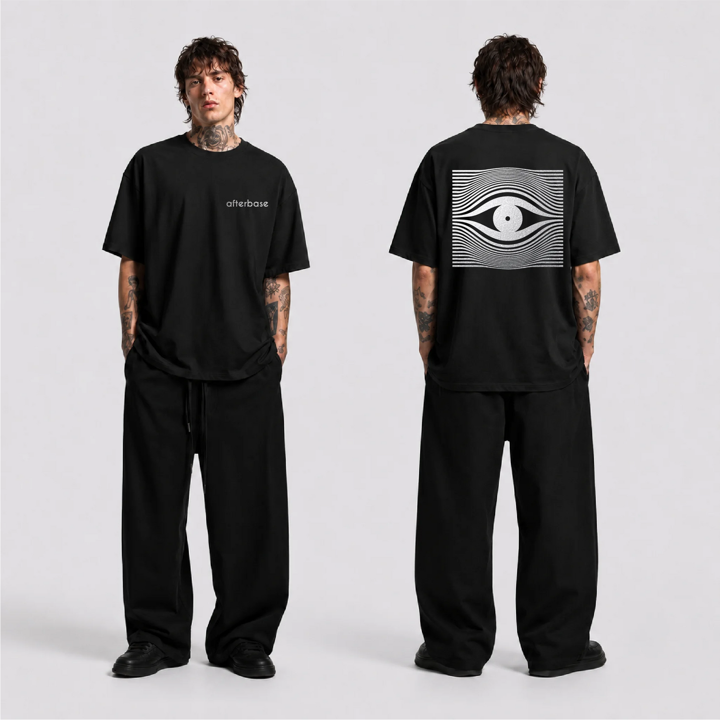 Drop Eye Reflektörlü Oversize Unisex Tişört