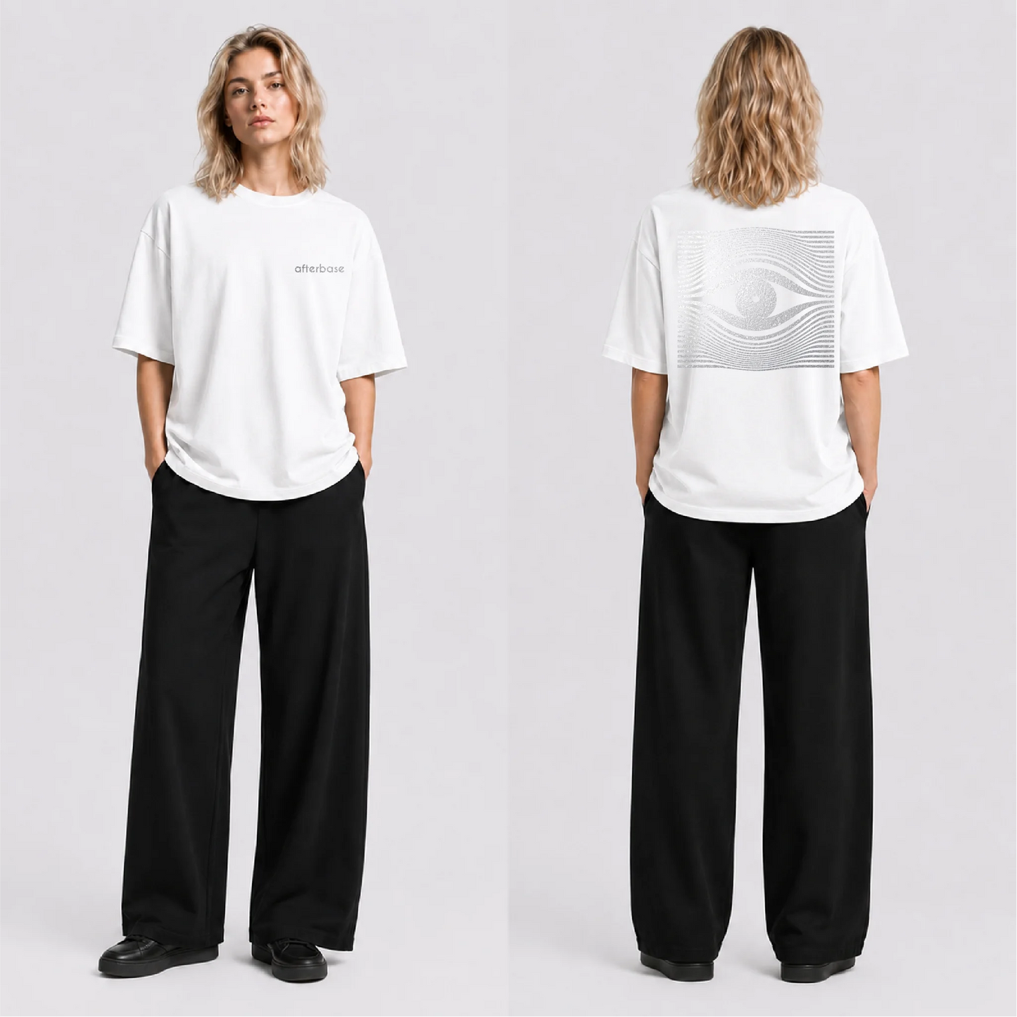 Drop Eye Reflektörlü Oversize Unisex Tişört