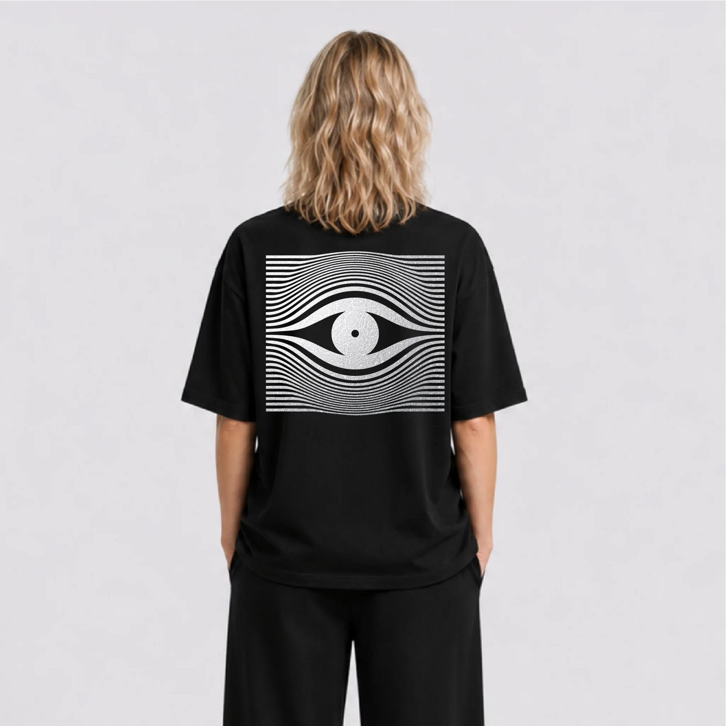 Drop Eye Reflektörlü Oversize Unisex Tişört