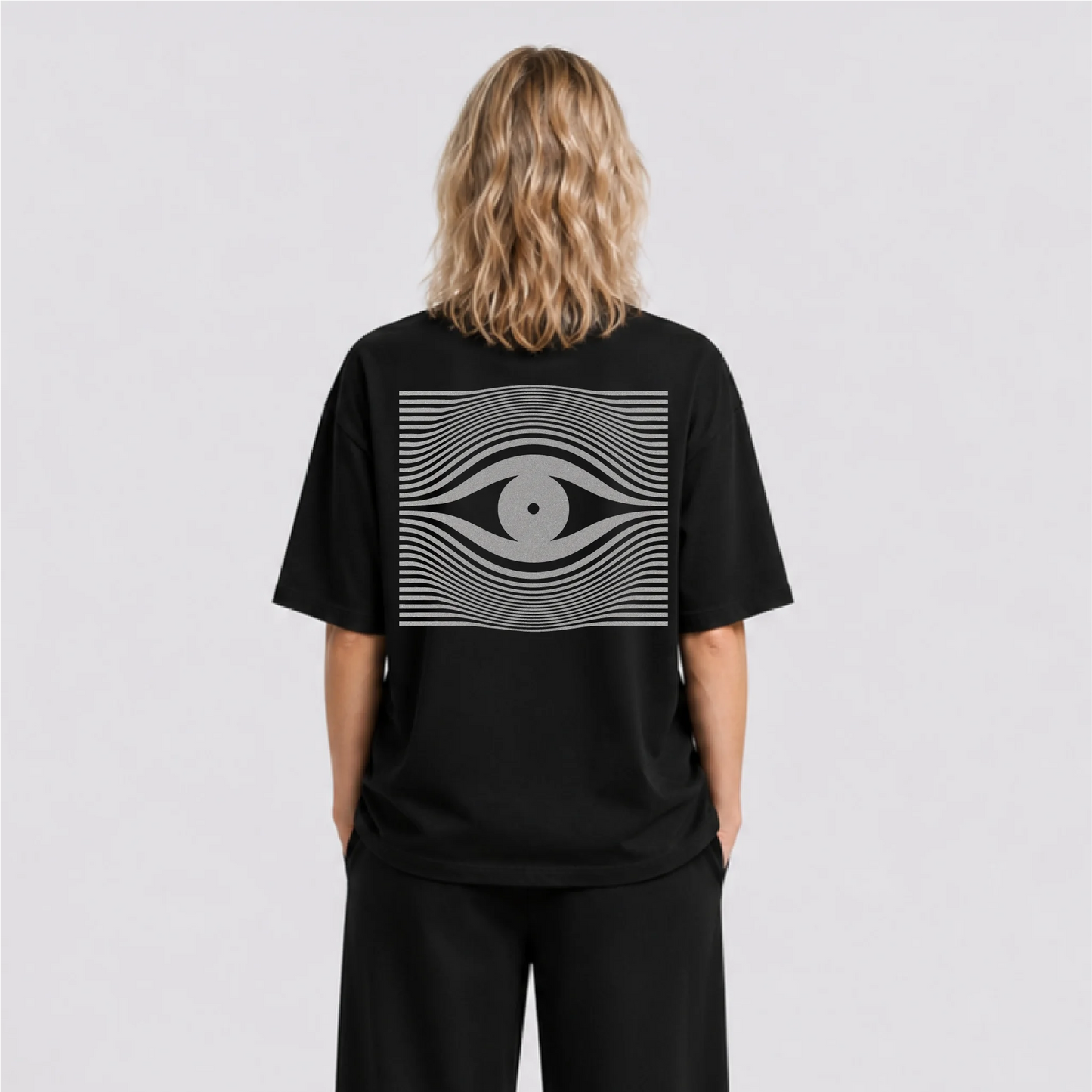 Drop Eye Reflektörlü Oversize Unisex Tişört