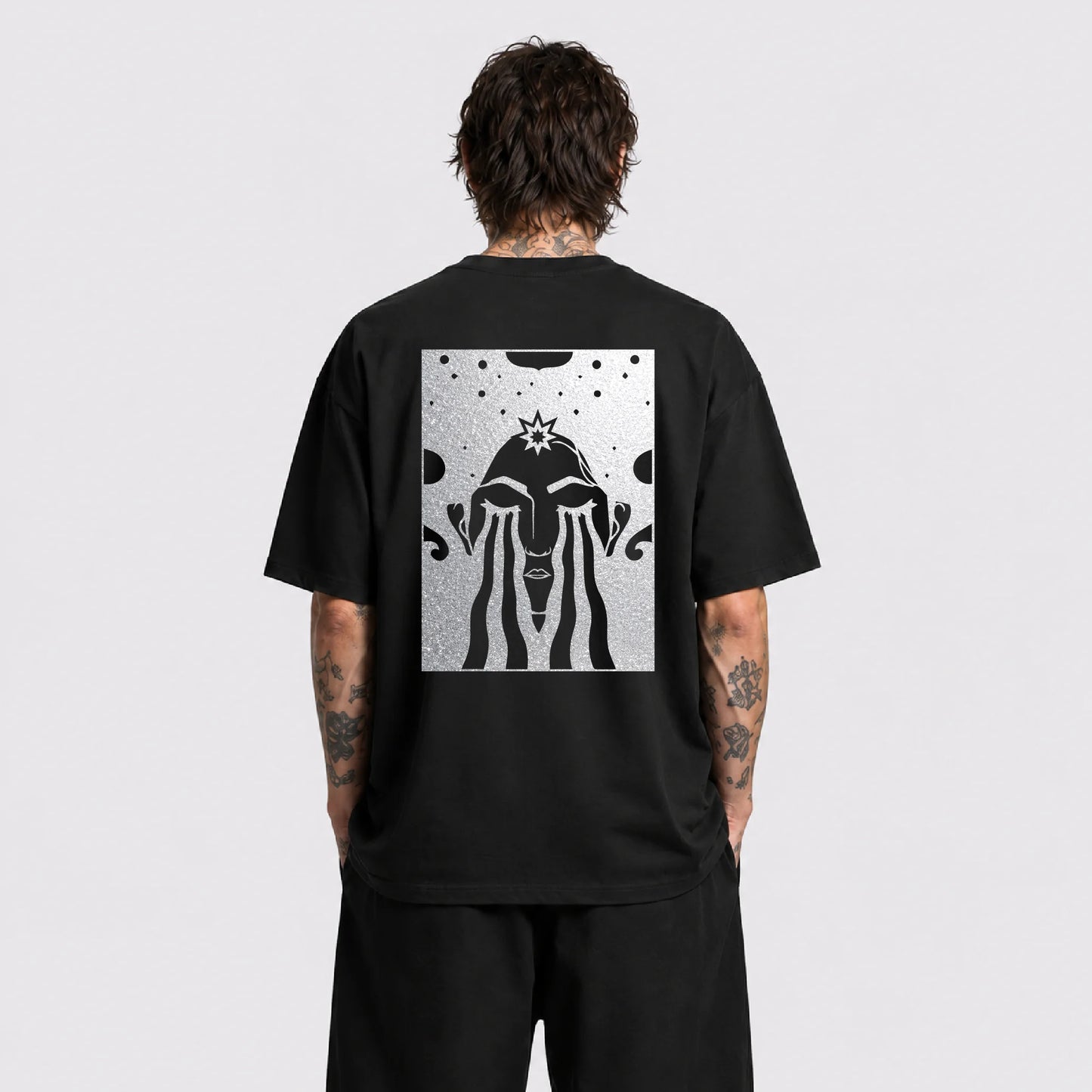 Acid Cry Reflektörlü Oversize Unisex Tişört