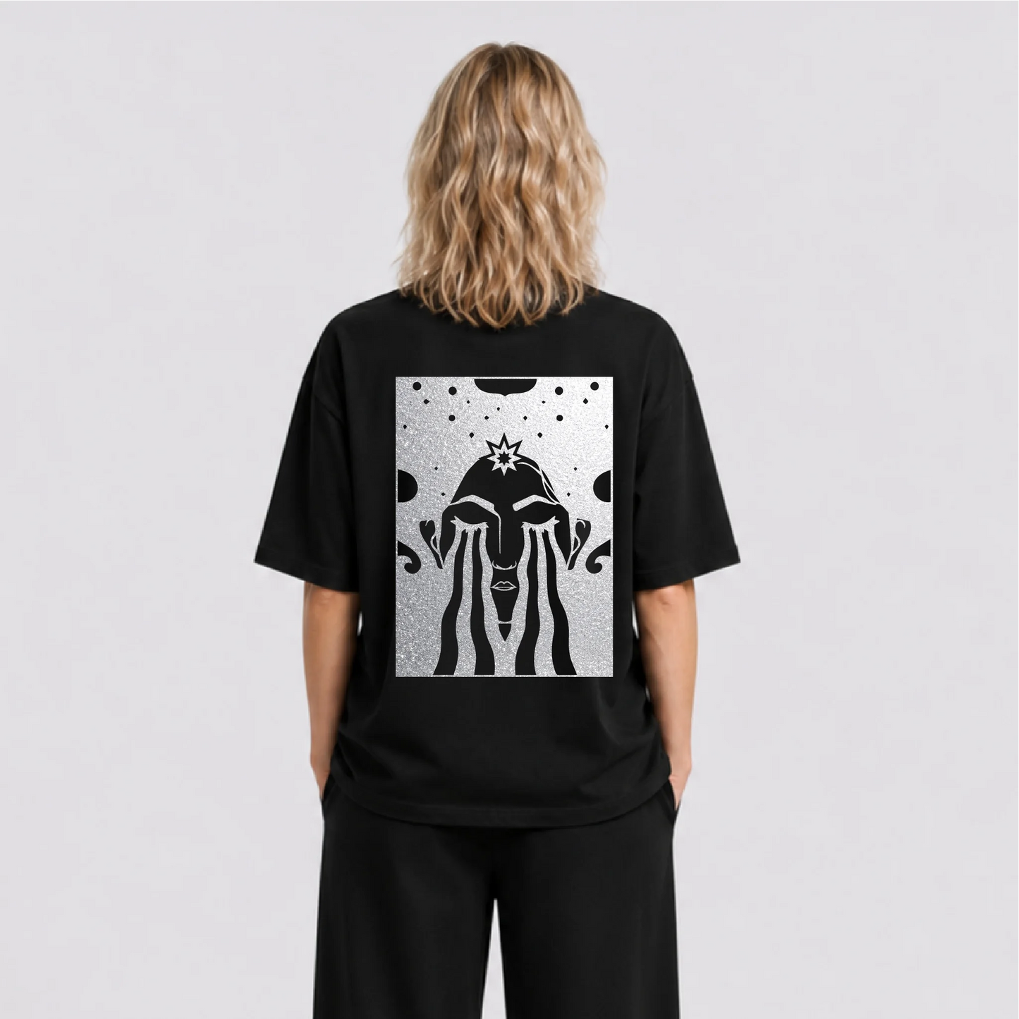 Acid Cry Reflektörlü Oversize Unisex Tişört